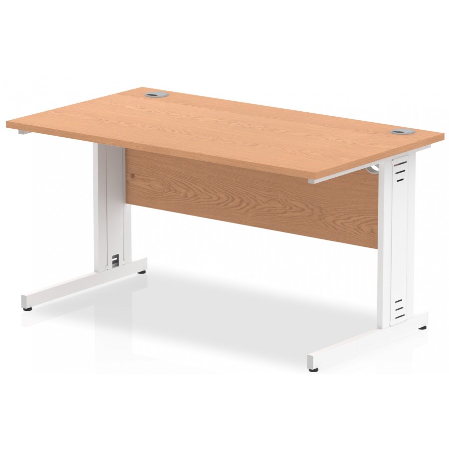Rayleigh Cable Managed Straight Office Desk
